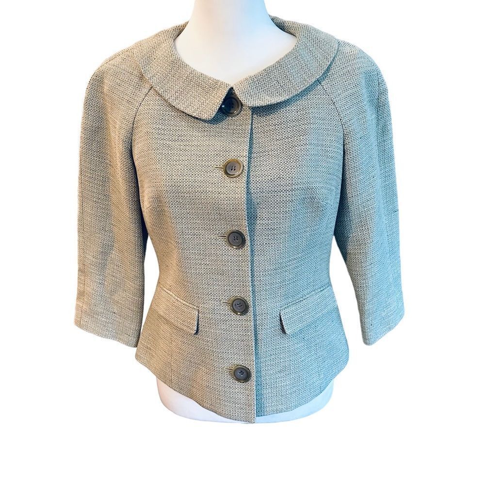 Badgley Mischka Tan  Metallic Jacket Sz 6